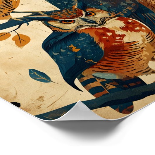  Uil art Poster (Hoek)