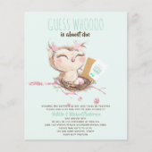 Uil Baby Dank u Cadeau Labels Favors Boy Girl (Voorkant)