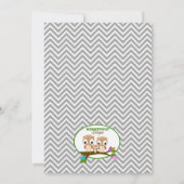 Uil Baby Douche Uitnodigingen Baby Mama Daddy (Achterkant)