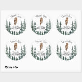 Uil Baby shower dank u Ronde Sticker (Vel)
