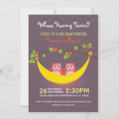 Uil Baby shower - Kijk wie is het hebben van een t Kaart (Voorkant)