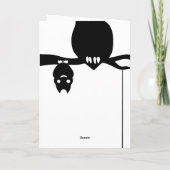 Uil-Bat-Spider Spooky Halloween Kaart (Achterkant)