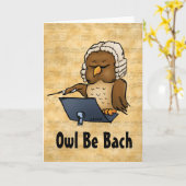 Uil Be Back Funny Blank Binnenin Wenskaart Kaart (Gele Bloem)