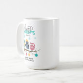 Uil be Home voor Kerstmis Gepersonaliseerd Koffiemok (Voorkant links)