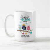 Uil be Home voor Kerstmis Gepersonaliseerd Koffiemok (Links)