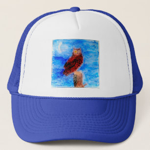 Uil bij het Art. van de Vogel van de Nacht Trucker Pet