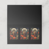 Uil bij nacht met volle maan plaatskaartje (Buitenkant ongevouwen)