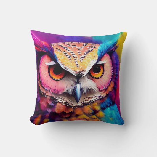 Uil Bird Animal Discovery Adventure Natuur Planet Kussen (Voorkant)