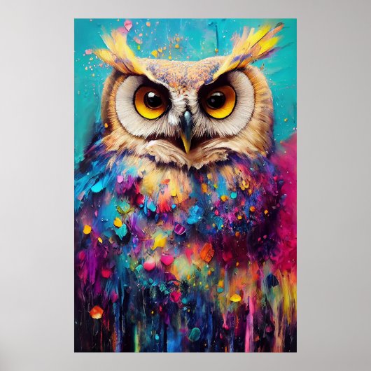 Uil Bird Animal Discovery Adventure Natuur Planet Poster (Voorkant)