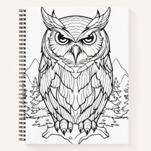 Uil Bird Animal Freedom World Wildlife Wonder Art Notitieboek