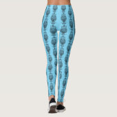 Uil (blauw) - Leggings (Achterkant)