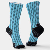 Uil (blauw) - Sport sokken (Gebogen)
