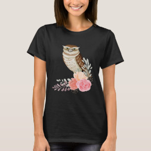 Uil Bloem Rozen Wijze Vogel Dier  Uil T-shirt
