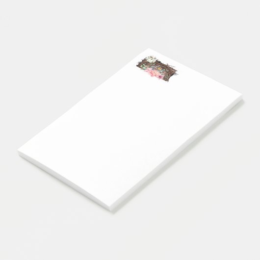 Uil Bloemen Natuur Notities Post-it® Notes (Schuin)