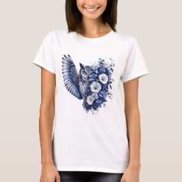 Uil Bloemen PNG Waterverf Bloem Vogel Ontwerp T-shirt