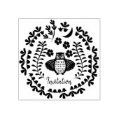 Uil Bloemen Rubber Stamp Rubberstempel (Afrduk)
