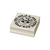 Uil Bloemen Rubber Stamp Rubberstempel (Stempel)