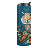 uil bloemenuniek design thermosbeker (Gedraaid links)