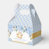 Uil Blue Floral Baby shower dank u Bedankdoosjes (Achterkant)