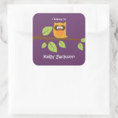 Uil Boek Label / Gift Label Sticker (Tas)