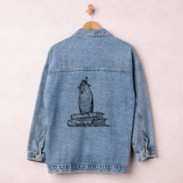 Uil Boeken Kennis  Denim Jacket