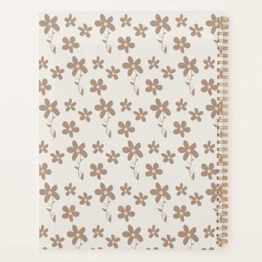 Uil Boho Floral Teacher Planner (Achterkant)