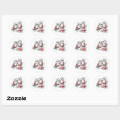 Uil Boho Landelijk Bos Bruiloft Ronde Sticker (Vel)