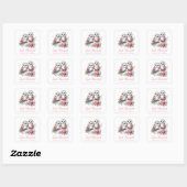 Uil Boho Landelijk Houtland Net Getrouwd Vierkante Sticker (Vel)
