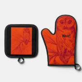 Uil Boo Trivet Ovenwant & Pannenlap Set (Voorkant)