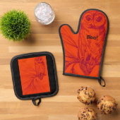 Uil Boo Trivet Ovenwant & Pannenlap Set (Top down)