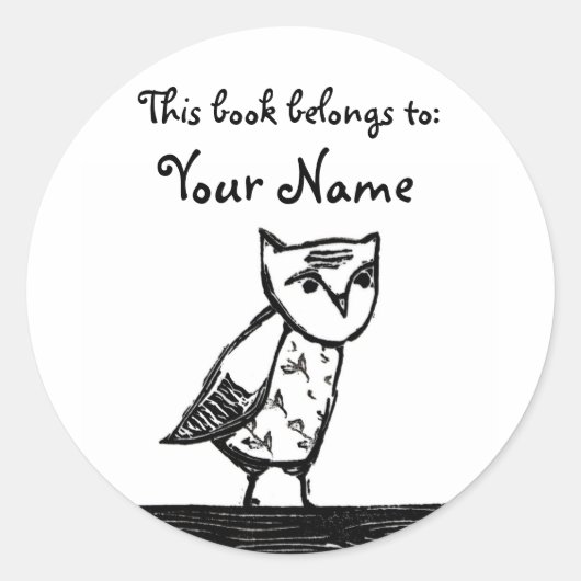 Uil Bookplate Labels (Voorkant)