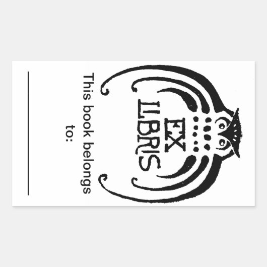 Uil Bookplate Sticker (Voorkant)