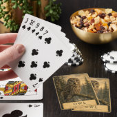 Uil Boreaal bos VINTAGE Pokerkaarten (Insitu)