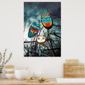 Uil Bos Poster (Keuken)
