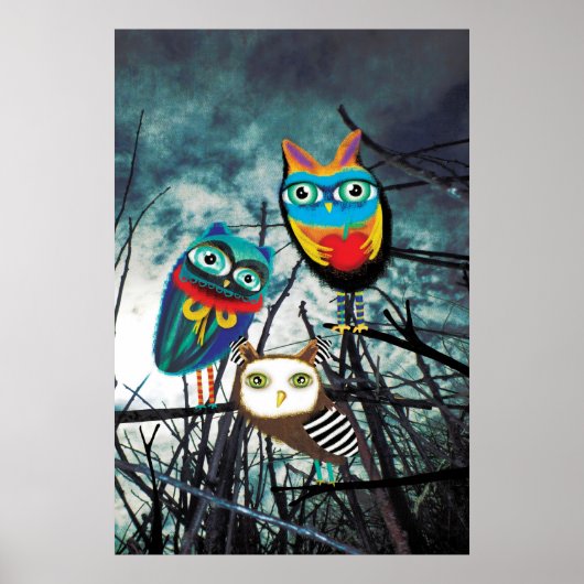 Uil Bos Poster (Voorkant)