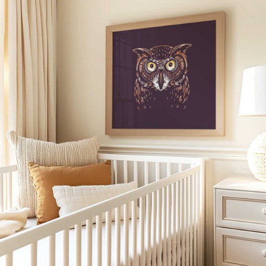 Uil | Bosdier Uil Muurprint Poster