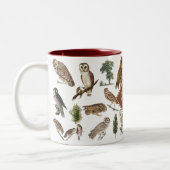  Uil Bospatroon Monogram Tweekleurige Koffiemok (Links)