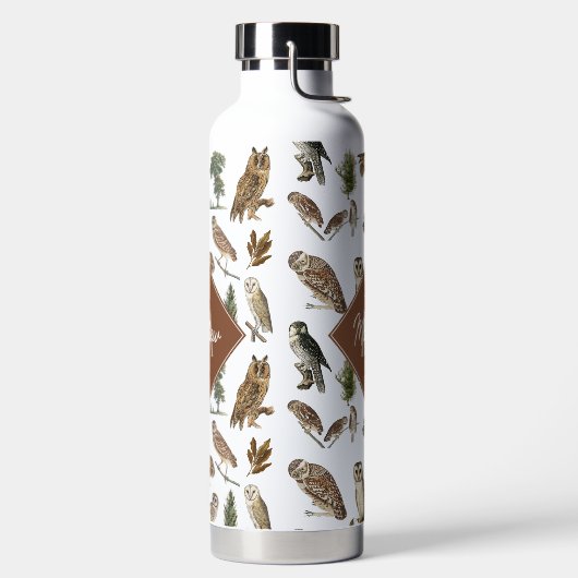  Uil Bospatroon Monogram Waterfles (Links)