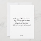 Uil brengt warmte en vreugde feestdagenkaart (Achterkant)