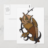 Uil Briefkaart (Voorkant / Achterkant)