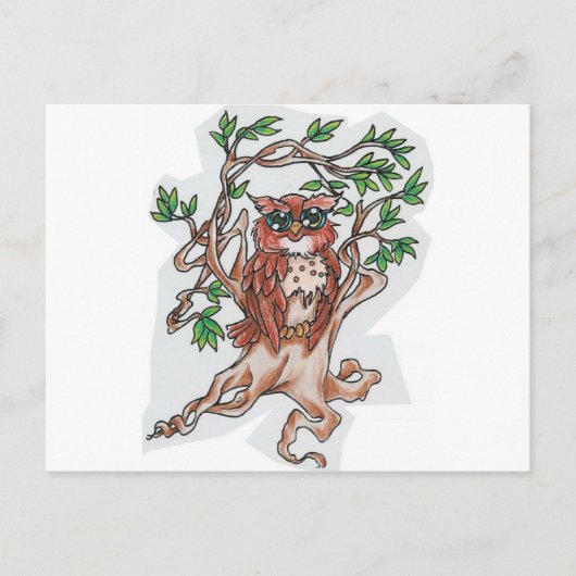 Uil Briefkaart (Voorkant)