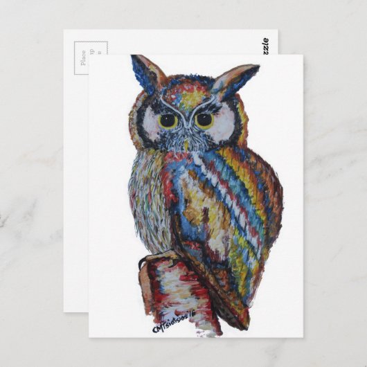 Uil Briefkaart (Voorkant / Achterkant)