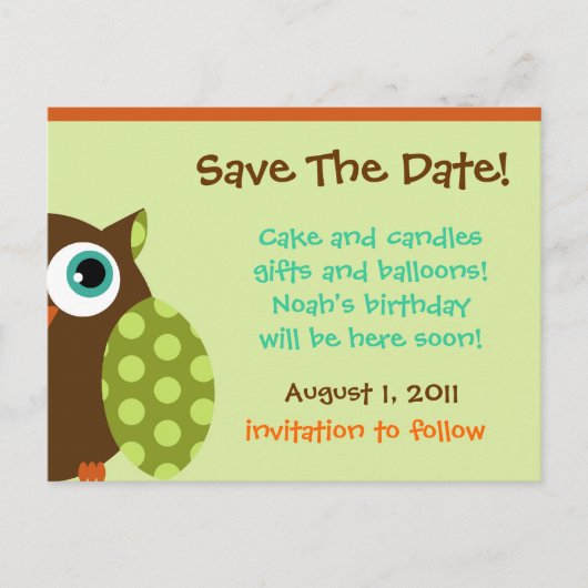 Uil briefkaart (Voorkant)