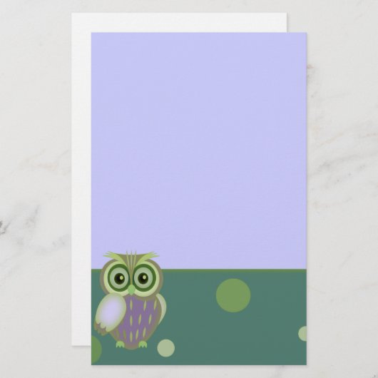 Uil Briefpapier (Voorkant / Achterkant)