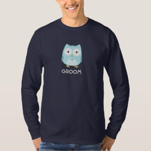 Uil Bruidegom Pas getrouwd Man Schattige Nieuwe Ec T-shirt