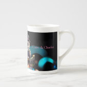 Uil bruiloft gepersonaliseerd porselein kop (Rechts)