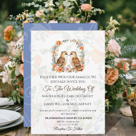 Uil bruiloft Invi Kaart