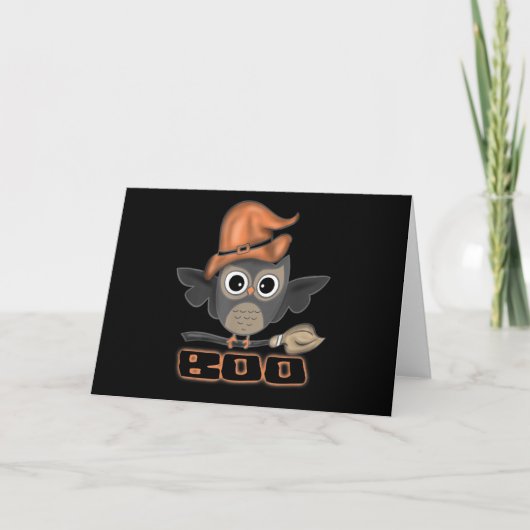 Uil Cadeau | Boo Cute Uil Kinderen Halloween Bosui Kaart (Voorkant)