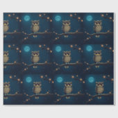 Uil cadeau rapping cadeaupapier (Vlak)