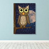 uil canvas afdruk (Insitu (Houten vloer))